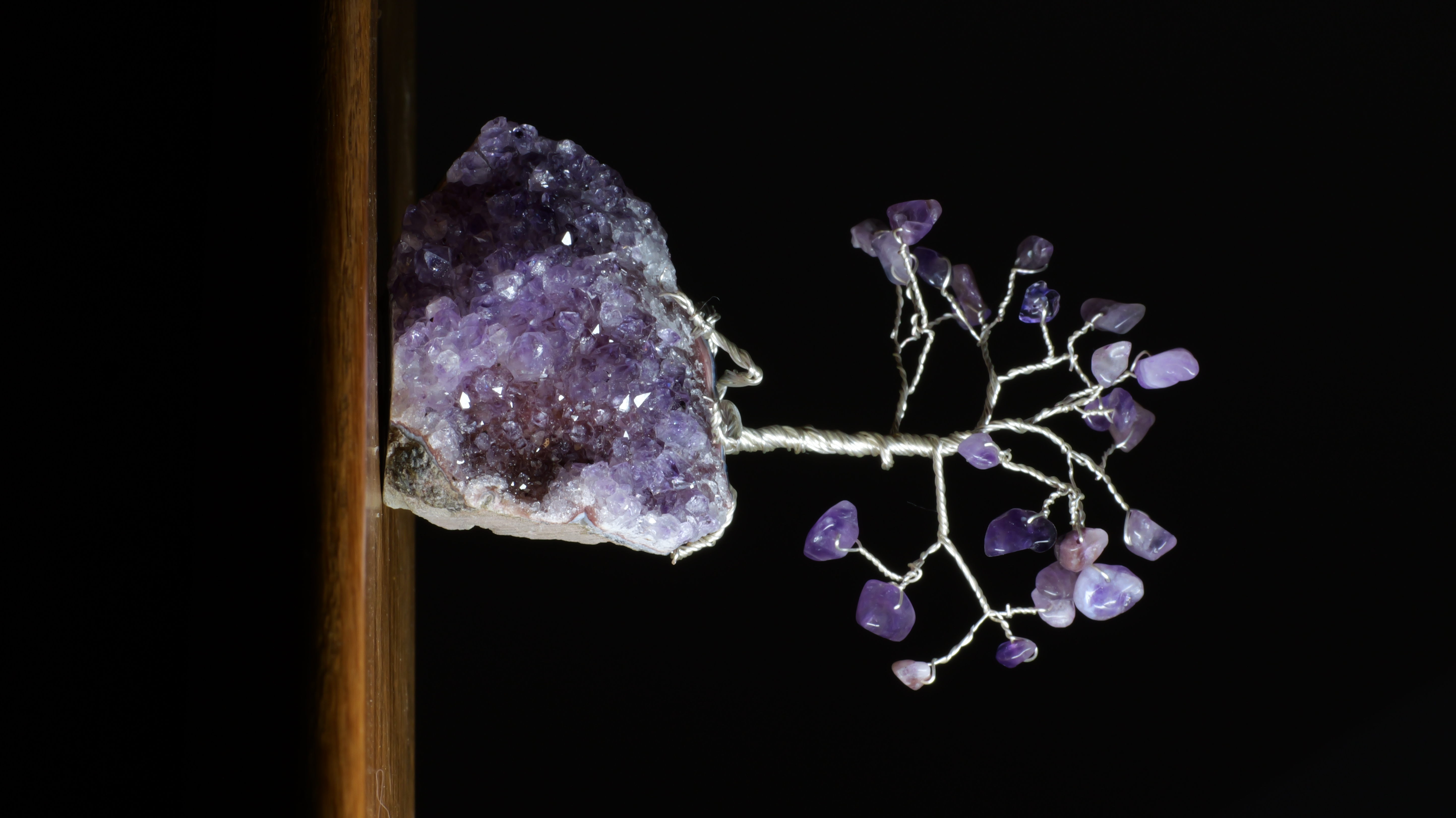 Purple tree sculpture